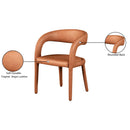  Color_Cognac -- Sylvester Cognac Vegan Leather Upholstered Dining Chair IMAGE 10
