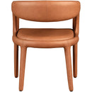  Color_Cognac -- Sylvester Cognac Vegan Leather Upholstered Dining Chair IMAGE 3