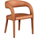  Color_Cognac -- Sylvester Cognac Vegan Leather Upholstered Dining Chair IMAGE 4