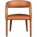  Color_Cognac -- Sylvester Cognac Vegan Leather Upholstered Dining Chair IMAGE 5