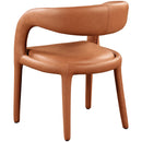  Color_Cognac -- Sylvester Cognac Vegan Leather Upholstered Dining Chair IMAGE 7
