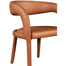  Color_Cognac -- Sylvester Cognac Vegan Leather Upholstered Dining Chair IMAGE 8