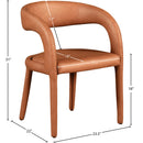  Color_Cognac -- Sylvester Cognac Vegan Leather Upholstered Dining Chair IMAGE 9