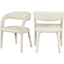  Color_Cream -- Sylvester Cream Vegan Leather Upholstered Dining Chair IMAGE 1