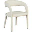  Color_Cream -- Sylvester Cream Vegan Leather Upholstered Dining Chair IMAGE 4