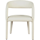  Color_Cream -- Sylvester Cream Vegan Leather Upholstered Dining Chair IMAGE 5