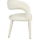  Color_Cream -- Sylvester Cream Vegan Leather Upholstered Dining Chair IMAGE 6