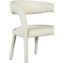  Color_Cream -- Sylvester Cream Vegan Leather Upholstered Dining Chair IMAGE 8