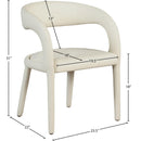  Color_Cream -- Sylvester Cream Vegan Leather Upholstered Dining Chair IMAGE 9