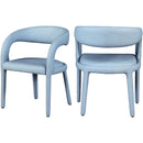  Color_Light Blue -- Sylvester Light Blue Vegan Leather Upholstered Dining Chair IMAGE 1