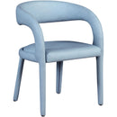  Color_Light Blue -- Sylvester Light Blue Vegan Leather Upholstered Dining Chair IMAGE 4