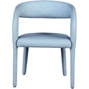  Color_Light Blue -- Sylvester Light Blue Vegan Leather Upholstered Dining Chair IMAGE 5