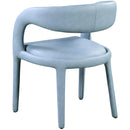  Color_Light Blue -- Sylvester Light Blue Vegan Leather Upholstered Dining Chair IMAGE 7