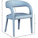  Color_Light Blue -- Sylvester Light Blue Vegan Leather Upholstered Dining Chair IMAGE 9