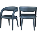  Color_Navy -- Sylvester Navy Vegan Leather Upholstered Dining Chair IMAGE 1
