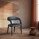 Color_Navy -- Sylvester Navy Vegan Leather Upholstered Dining Chair IMAGE 2