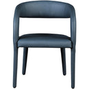  Color_Navy -- Sylvester Navy Vegan Leather Upholstered Dining Chair IMAGE 5