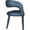  Color_Navy -- Sylvester Navy Vegan Leather Upholstered Dining Chair IMAGE 6
