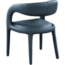  Color_Navy -- Sylvester Navy Vegan Leather Upholstered Dining Chair IMAGE 7
