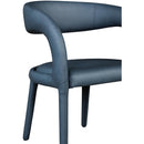  Color_Navy -- Sylvester Navy Vegan Leather Upholstered Dining Chair IMAGE 8