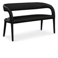  Color_Black -- Meridian Sylvester Vegan Leather Upholstered Bench IMAGE 1