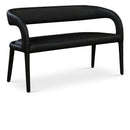  Color_Black -- Meridian Sylvester Vegan Leather Upholstered Bench IMAGE 1