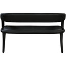  Color_Black -- Meridian Sylvester Vegan Leather Upholstered Bench IMAGE 3