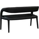  Color_Black -- Meridian Sylvester Vegan Leather Upholstered Bench IMAGE 4