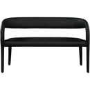  Color_Black -- Meridian Sylvester Vegan Leather Upholstered Bench IMAGE 5