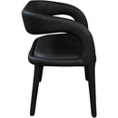  Color_Black -- Meridian Sylvester Vegan Leather Upholstered Bench IMAGE 6