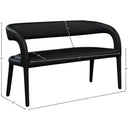  Color_Black -- Meridian Sylvester Vegan Leather Upholstered Bench IMAGE 8