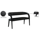  Color_Black -- Meridian Sylvester Vegan Leather Upholstered Bench IMAGE 9