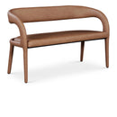  Color_Brown -- Sylvester Brown Vegan Leather Upholstered Bench IMAGE 1