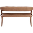  Color_Brown -- Sylvester Brown Vegan Leather Upholstered Bench IMAGE 3
