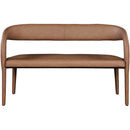  Color_Brown -- Sylvester Brown Vegan Leather Upholstered Bench IMAGE 5