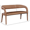  Color_Brown -- Sylvester Brown Vegan Leather Upholstered Bench IMAGE 8