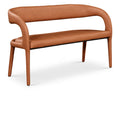  Color_Cognac -- Sylvester Cognac Vegan Leather Upholstered Bench IMAGE 1
