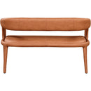  Color_Cognac -- Sylvester Cognac Vegan Leather Upholstered Bench IMAGE 3