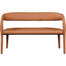  Color_Cognac -- Sylvester Cognac Vegan Leather Upholstered Bench IMAGE 5
