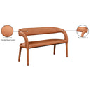  Color_Cognac -- Sylvester Cognac Vegan Leather Upholstered Bench IMAGE 9