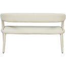  Color_Cream -- Sylvester Cream Vegan Leather Upholstered Bench IMAGE 3