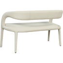  Color_Cream -- Sylvester Cream Vegan Leather Upholstered Bench IMAGE 4