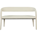  Color_Cream -- Sylvester Cream Vegan Leather Upholstered Bench IMAGE 5