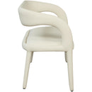  Color_Cream -- Sylvester Cream Vegan Leather Upholstered Bench IMAGE 6