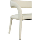  Color_Cream -- Sylvester Cream Vegan Leather Upholstered Bench IMAGE 7