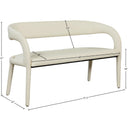  Color_Cream -- Sylvester Cream Vegan Leather Upholstered Bench IMAGE 8