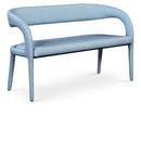  Color_Light Blue -- Sylvester Light Blue Vegan Leather Upholstered Bench IMAGE 1