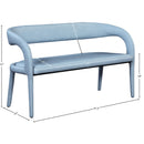  Color_Light Blue -- Sylvester Light Blue Vegan Leather Upholstered Bench IMAGE 8