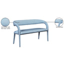 Color_Light Blue -- Sylvester Light Blue Vegan Leather Upholstered Bench IMAGE 9