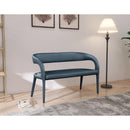  Color_Navy -- Sylvester Navy Vegan Leather Upholstered Bench IMAGE 2